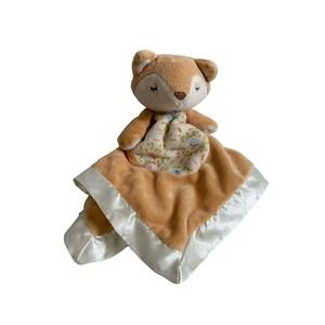 Douglas Baby Woodland Fox Mushroom Satin Brown Infant Security Blanket Lovey Toy